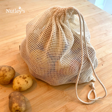 Load image into Gallery viewer, Nutley&#39;s Large Cotton Vegetable Mesh Bag
