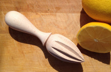 Load image into Gallery viewer, Nutley&#39;s beechwood citrus reamer oranges lemons limes juicer
