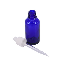 Load image into Gallery viewer, Nutley&#39;s 30ml Cobalt Blue Glass Bottles: Choose Lid Colour
