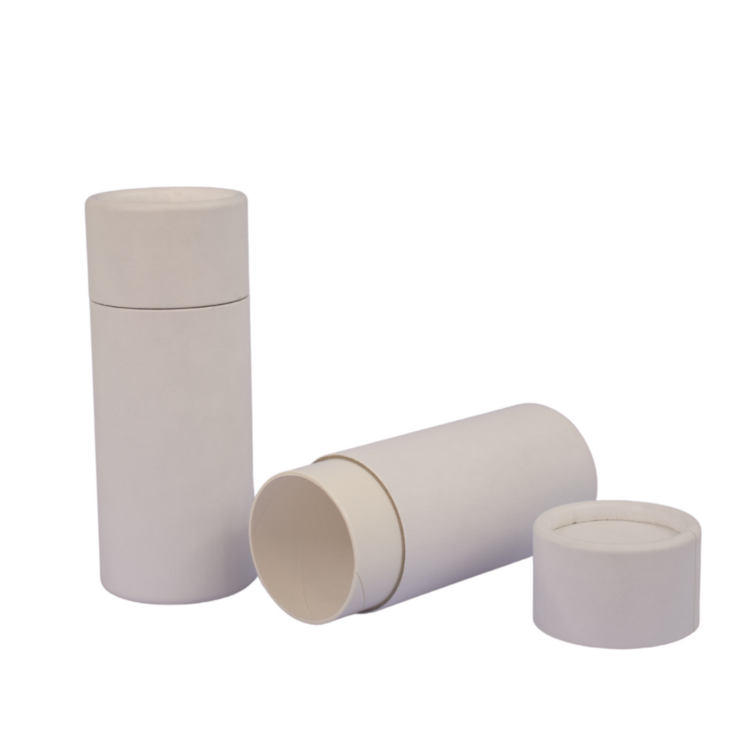 Nutley's 70ml Plastic Free White Cardboard Deodorant Tubes