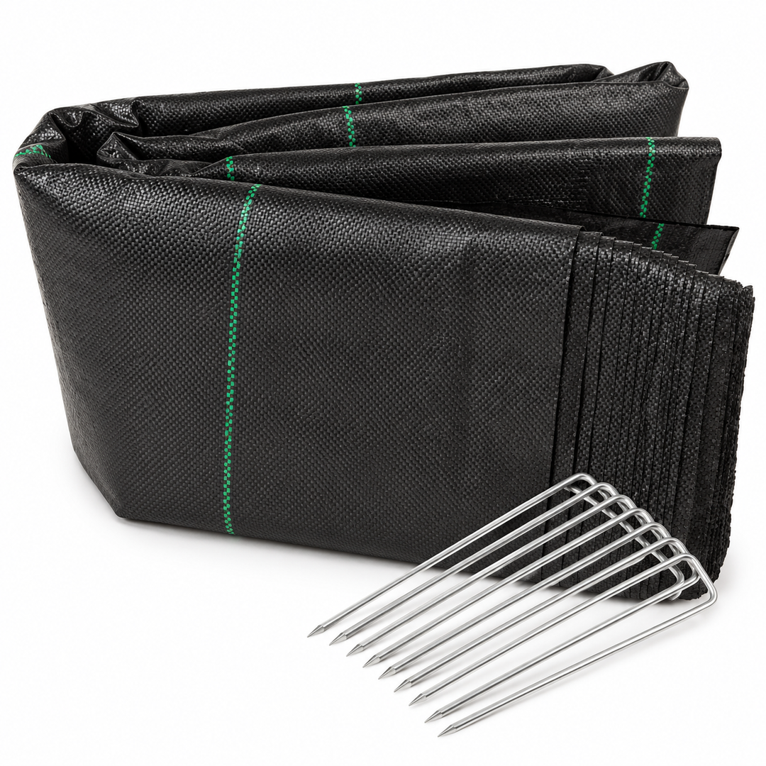 Nutley's Heavy Duty Weed Control Fabric with Pegs - 100gsm
