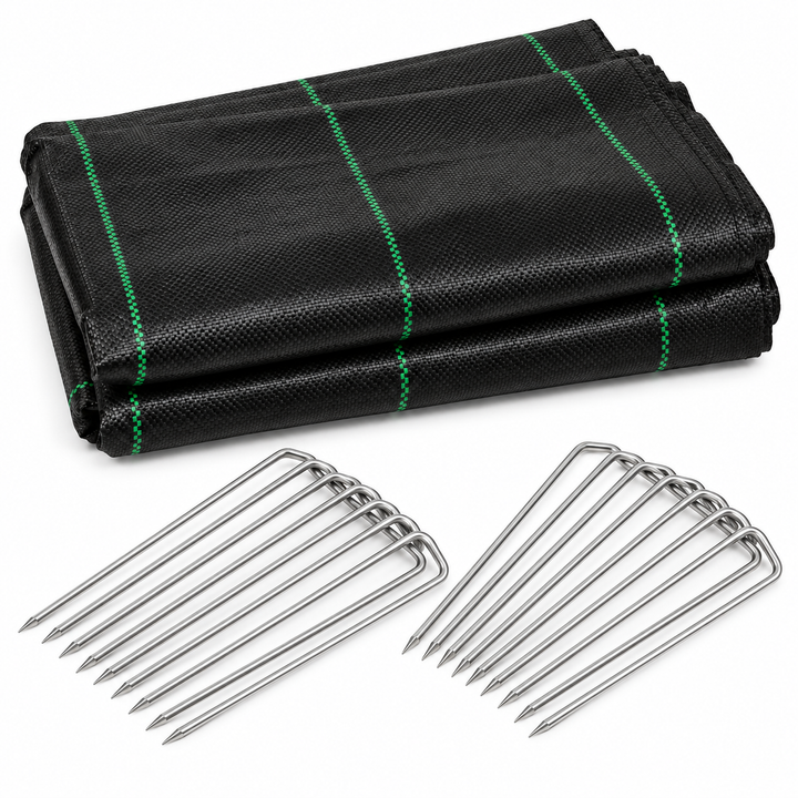 Nutley's Heavy Duty Weed Control Fabric with Pegs - 100gsm