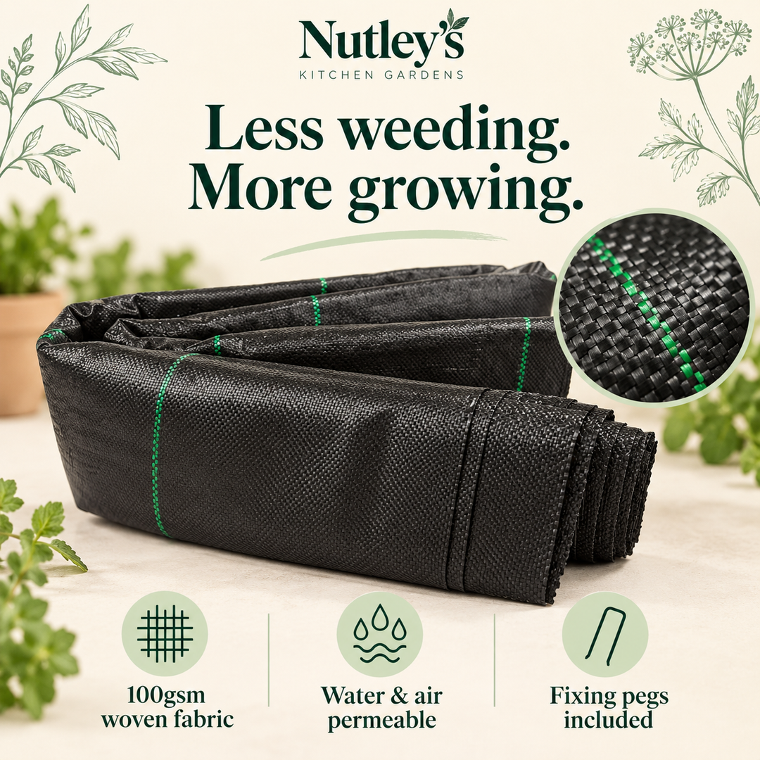 Nutley's Heavy Duty Weed Control Fabric with Pegs - 100gsm