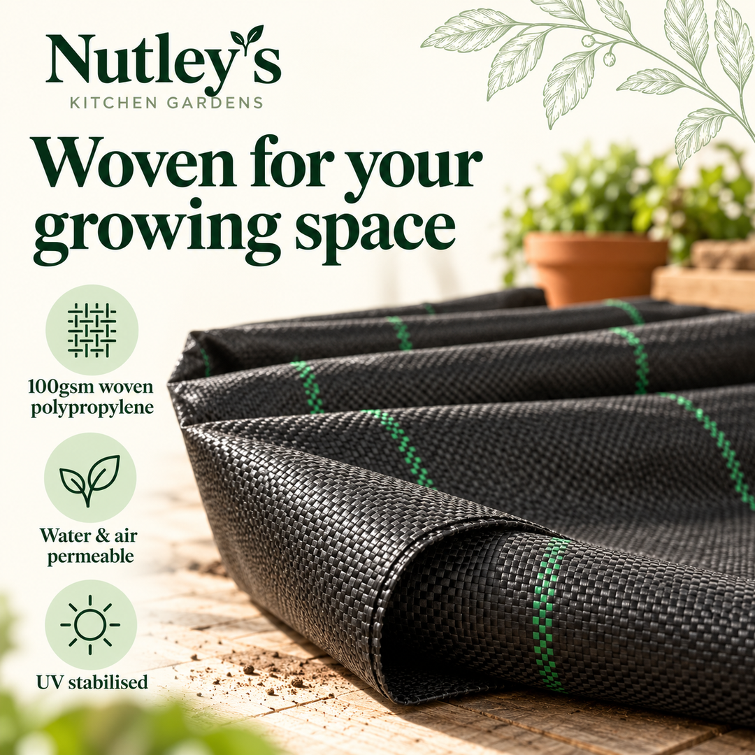 Nutley's Heavy Duty Weed Control Fabric with Pegs - 100gsm
