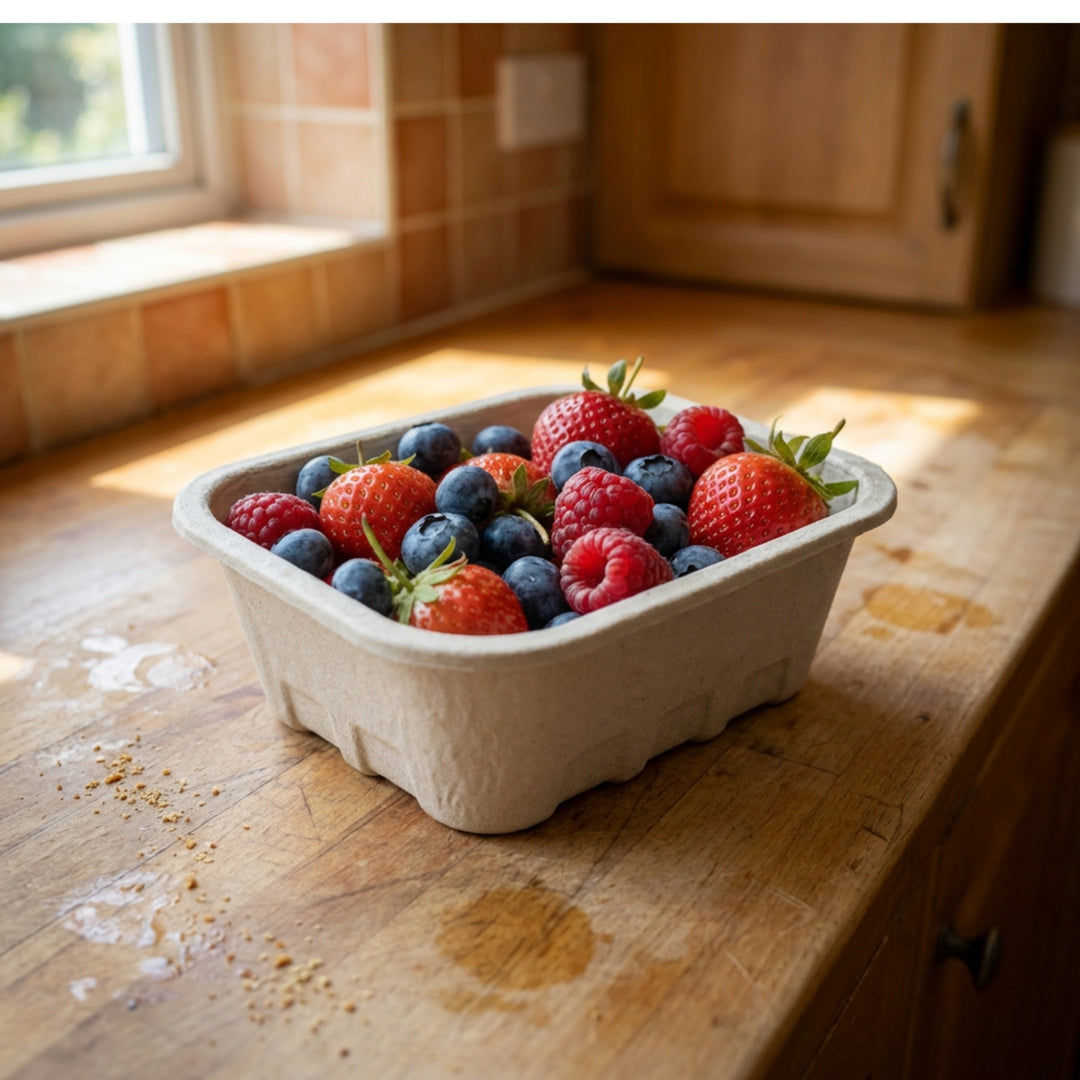 Nutley’s 250g Biodegradable Pulp Fibre Fruit Punnets