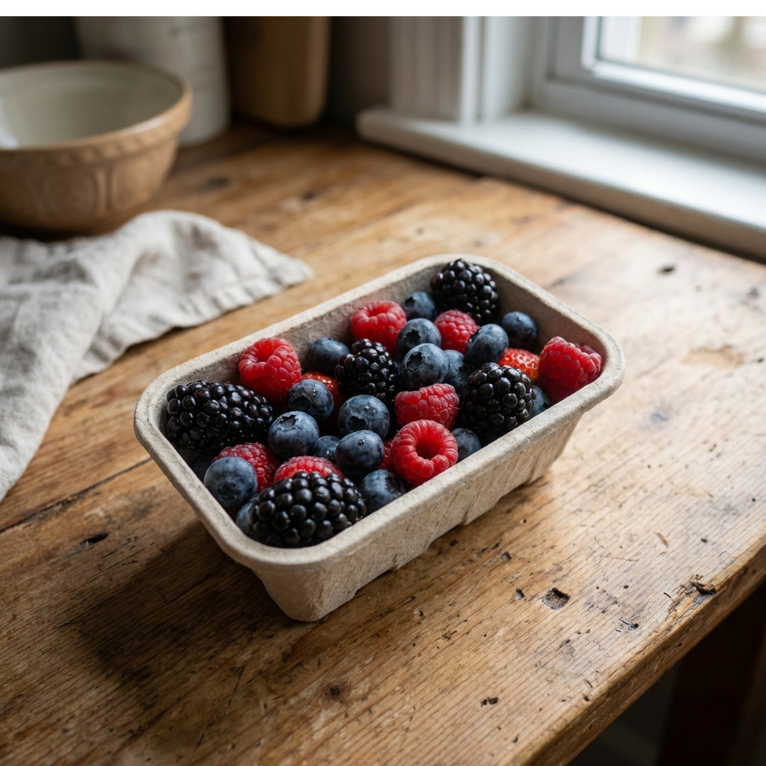 Nutley's 500g Biodegradable Pulp Fibre Fruit Punnets