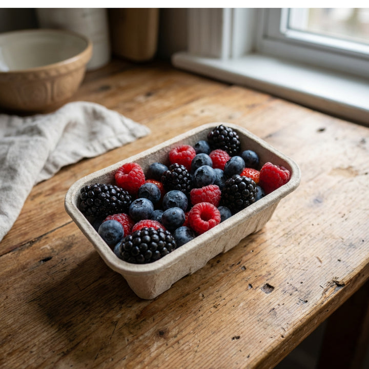 Nutley's 500g Biodegradable Pulp Fibre Fruit Punnets