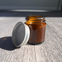 Nutley's 30ml Amber Glass Ointment Jars with Silver Lids