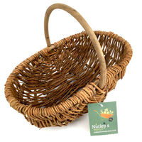 Nutley's Beautiful Small Hand-Made Rustic Willow Garden Trug Basket wicker