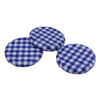 Nutley's 63mm Blue Gingham Lids