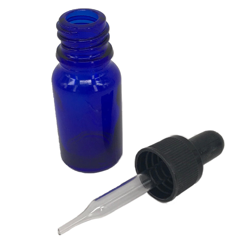 Nutley's 10ml Cobalt Blue Glass Dropper Bottle Oils Perfumes Pipettes Vials