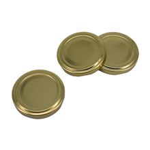 Load image into Gallery viewer, Nutley&#39;s 53mm Gold Jam Jar Lids
