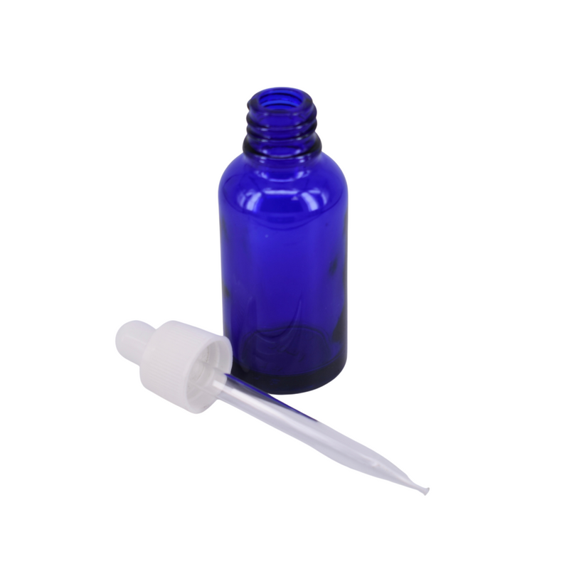 Nutley's 30ml Cobalt Blue Glass Bottles: Choose Lid Colour