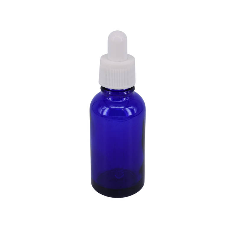 Nutley's 30ml Cobalt Blue Glass Bottles: Choose Lid Colour