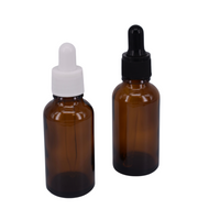 Nutley's 30ml Amber Glass Dropper Bottles: Choose Lid Colour