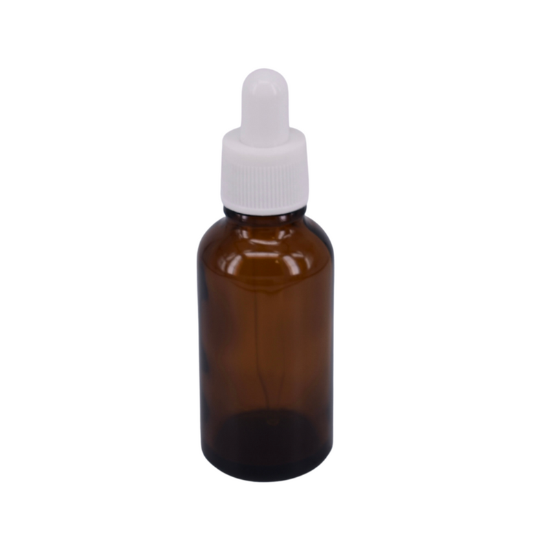 Nutley's 30ml Amber Glass Dropper Bottles: Choose Lid Colour