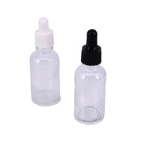 Nutley's 30ml Clear Glass Dropper Bottles: Choose Lid Colour