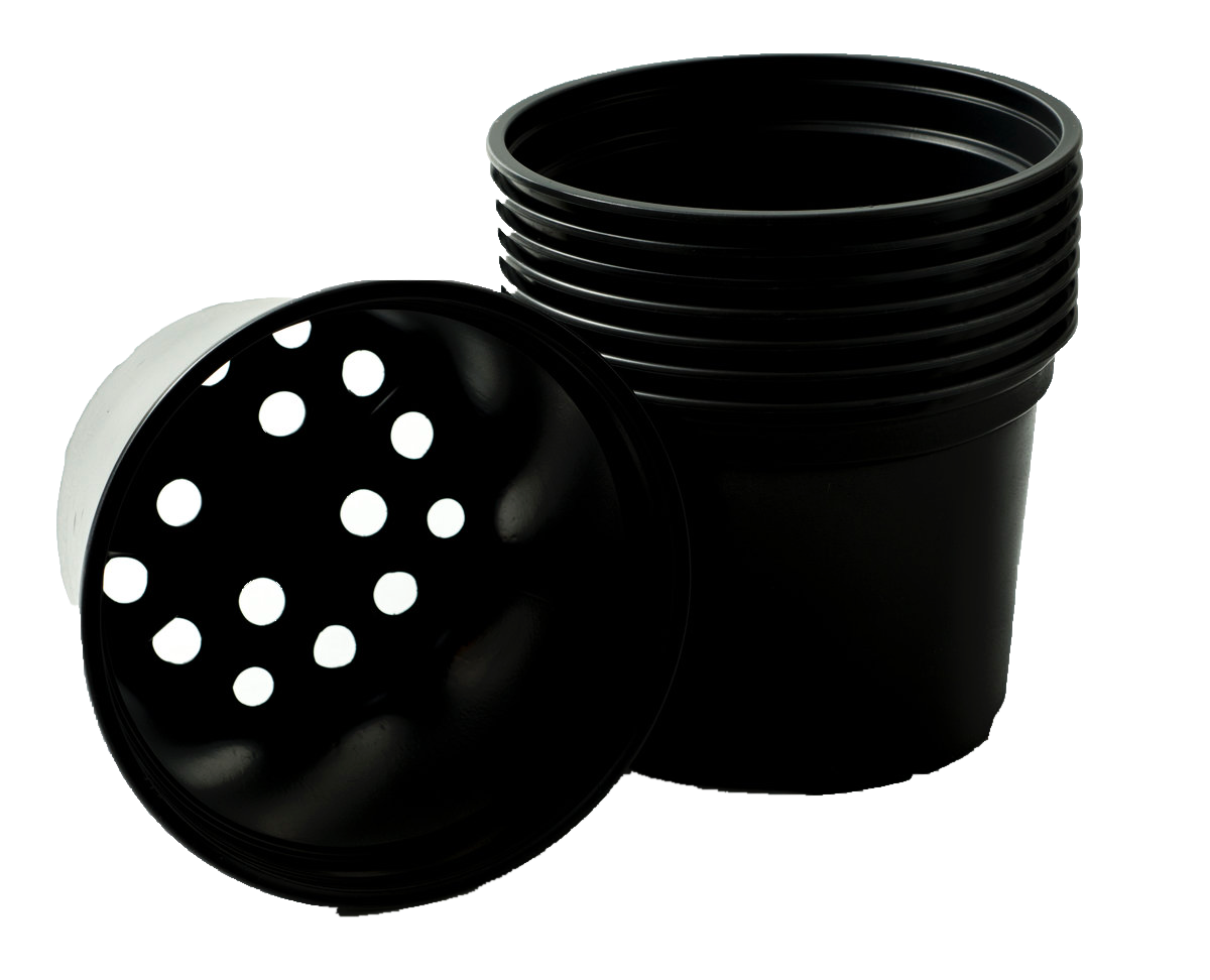 Mixed 9cm and 13cm Round Modiform Plastic Pots Duo