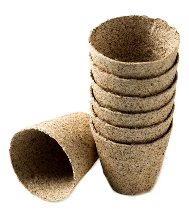 Nutley’s 6cm and 8cm Round Jiffy Peat-Free Fibre Plant Pots Duo