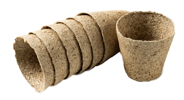 Nutley’s 6cm and 8cm Round Jiffy Peat-Free Fibre Plant Pots Duo