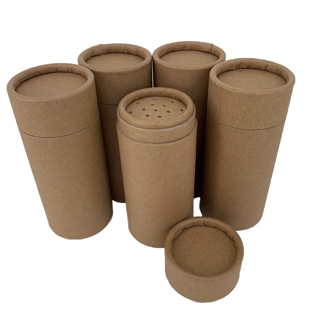 	Nutley's 100ml Cardboard Powder Shaker Tubes Plastic Free Compostable 