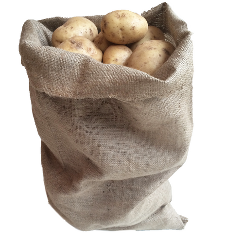 Hessian Potato Sack Bag storage for onions root vegetables 50 x 80cm 8.9oz grade