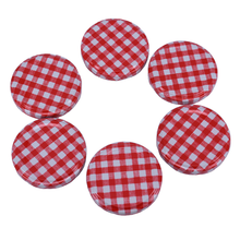 Load image into Gallery viewer, Nutley&#39;s 58mm Red Gingham Lids
