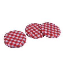 Load image into Gallery viewer, Nutley&#39;s 58mm Red Gingham Lids
