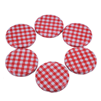 Nutley's 63mm Red Gingham Lids