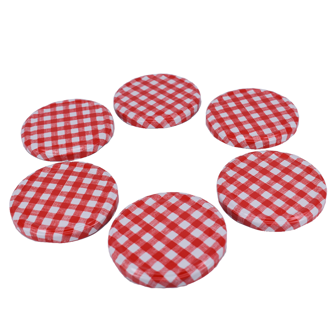 Nutley's 82mm Red Gingham Lids
