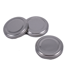 Load image into Gallery viewer, Nutley&#39;s 58mm Silver Jam Jar Lids
