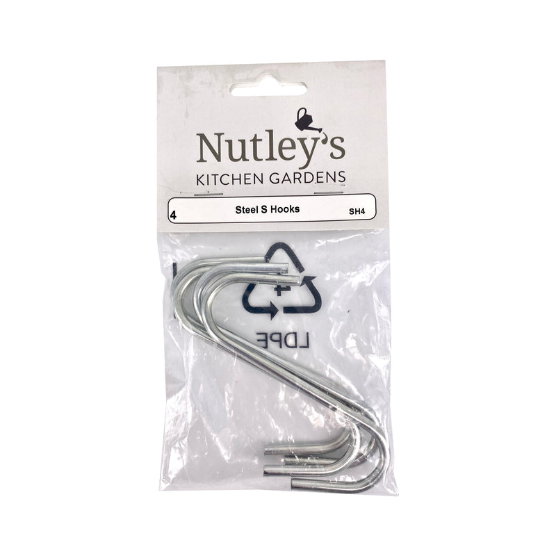 Nutley's Pack of 4 Metal S Hooks 10cm (4") Bird Feeder Hooks