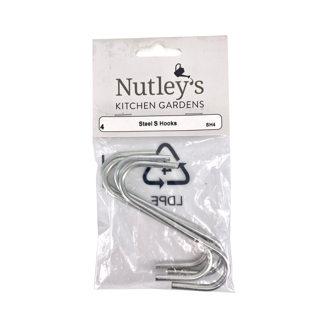 Nutley's Pack of 4 Metal S Hooks 10cm (4