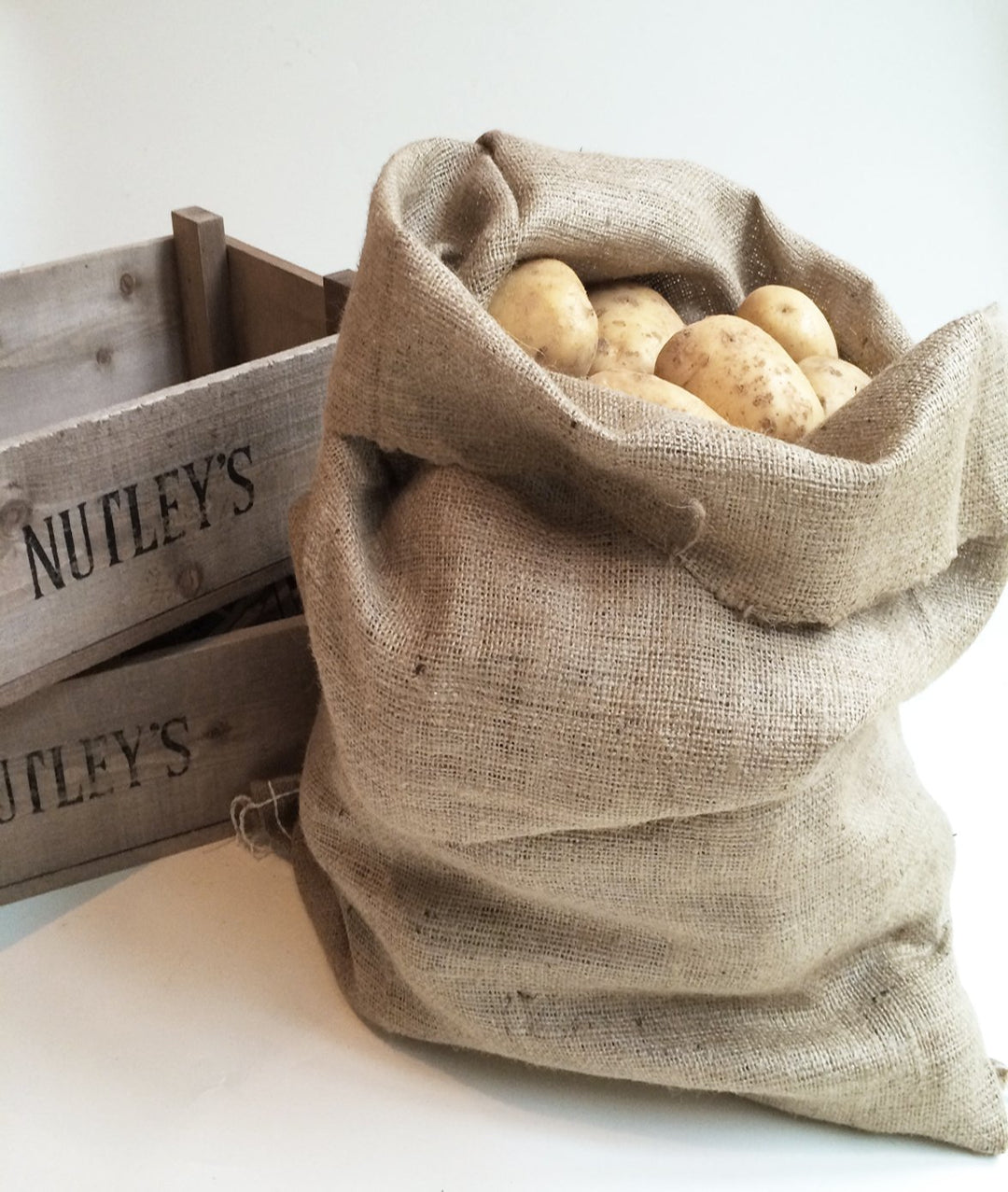 Hessian Potato Sack Bag storage for onions root vegetables 50 x 80cm 8.9oz grade