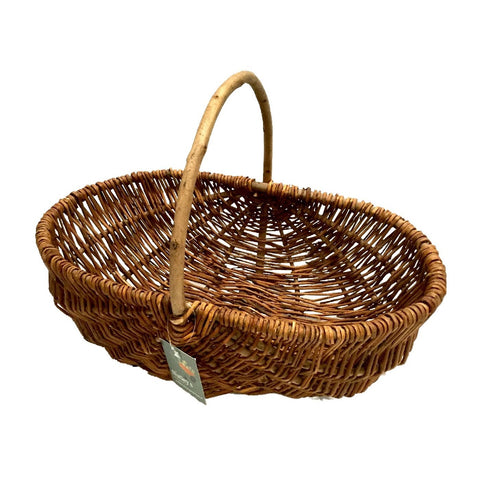 Nutley's Beautiful Hand-Made Rustic Willow Garden Trug Basket wicker, MEDIUM